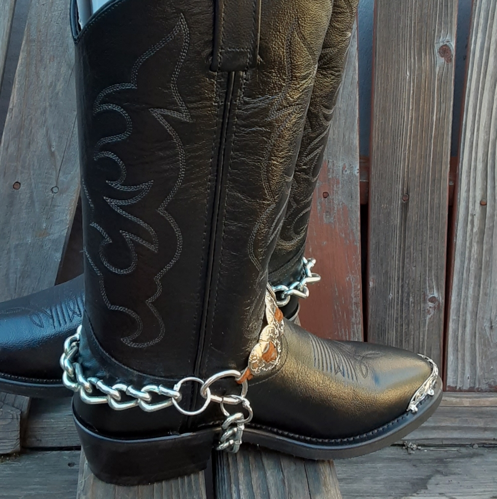 Handmade Custom Concho Bootstraps To-Order - Picture 7 of 13